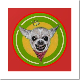 Bully | Big Bully Chihuahua | Evil Dog | Original Surreal Magic Pop Art Painting by Tyler Tilley c .2020 Posters and Art